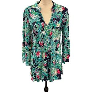 Lily Pulitzer Green Printed Top